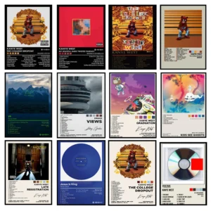 Posters Kanye West, Drake y Kendrick Lamar 42x60cm